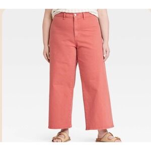 Universal Thread Women Red hue High Rise Sailor Wide Leg Pants Size 12 NEW